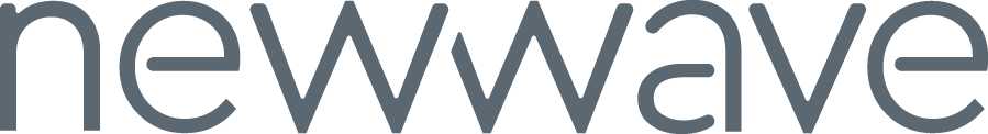 NewWave Gray Wordmark Logo